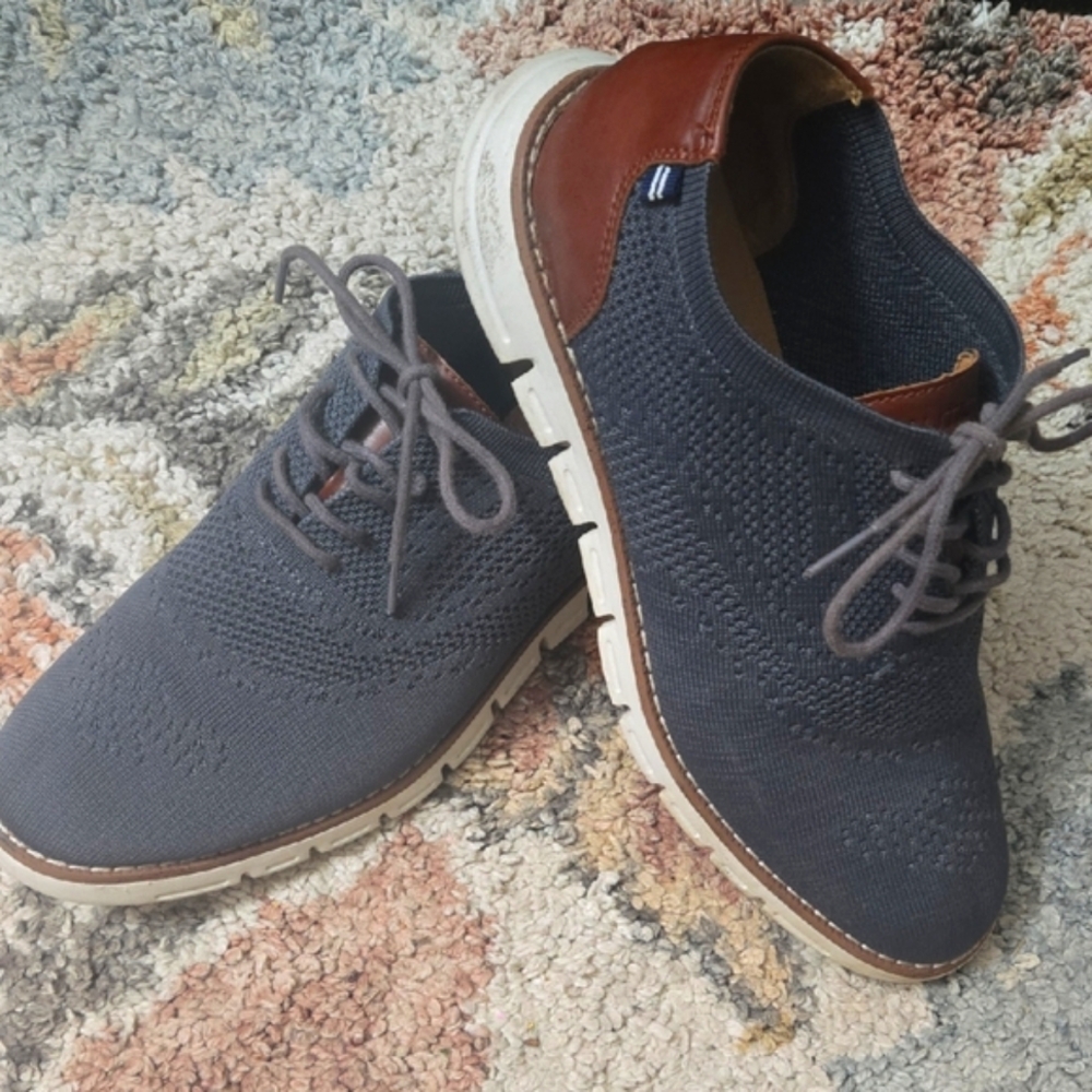 Nautica Men's Dark Gray and Brown Oxfords